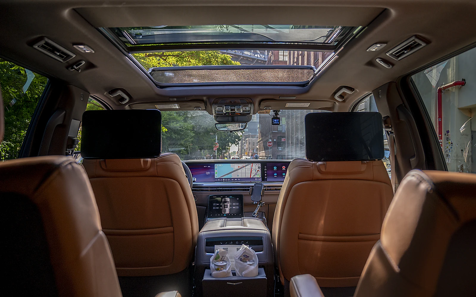 Cadillac Escalade ESV, rear cabin and panoramic sunroof