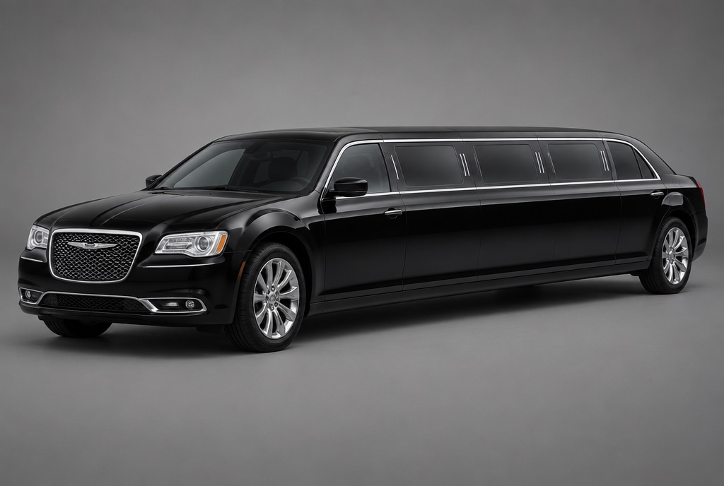 Chrysler 300 Stretch Limousine, front three-quarter studio view