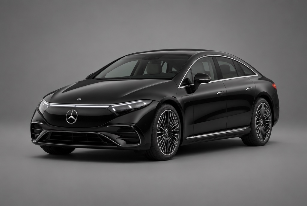 Mercedes-Benz EQS 580 4MATIC, front three-quarter studio view