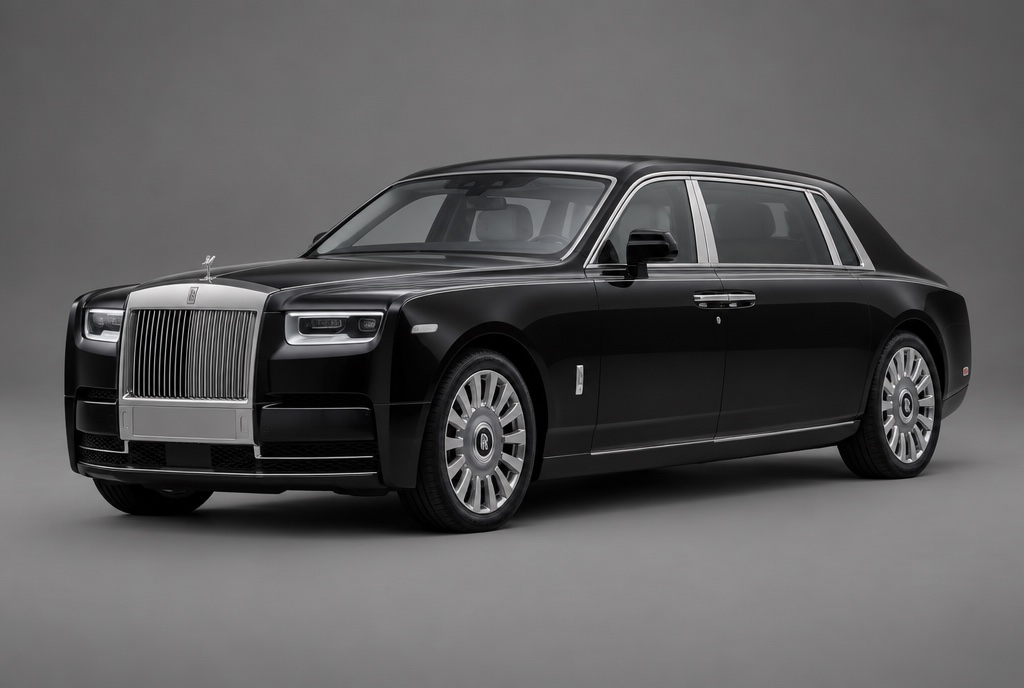 Rolls-Royce Phantom Extended, front three-quarter studio view