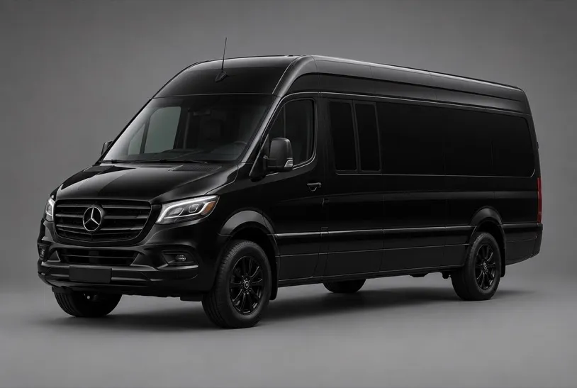 Mercedes-Benz Sprinter Executive Limo, front three-quarter studio view