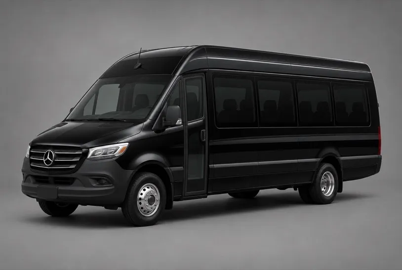 Mercedes-Benz Sprinter Shuttle, front three-quarter studio view