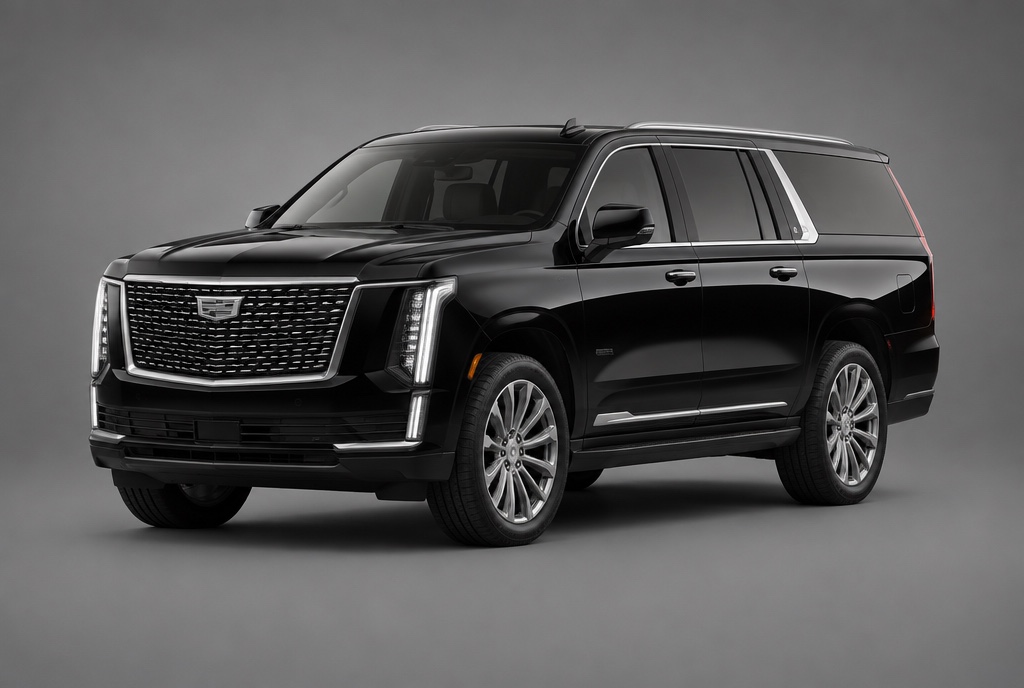 Cadillac Escalade ESV, front three-quarter studio view