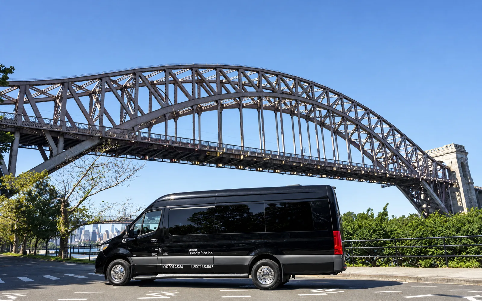 Mercedes-Benz Sprinter Limo, side profile in afternoon light